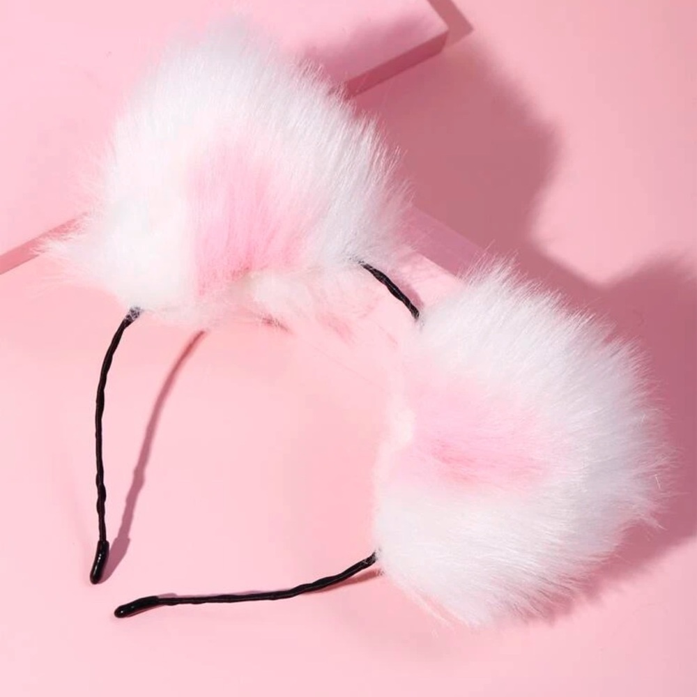 🐈 Adorable Super Soft Super Fuzzy Furry Pastel Cat Fox Ear Headband Headdress